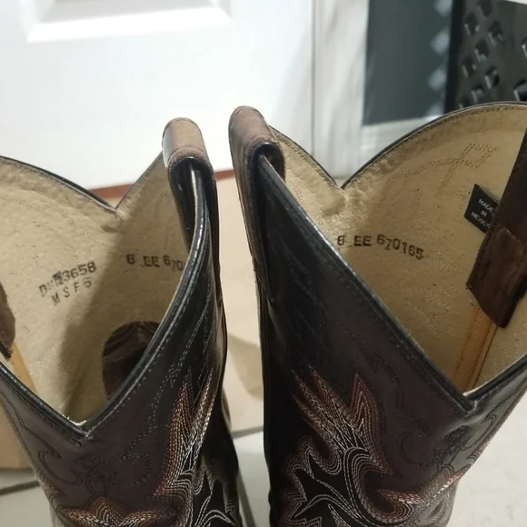 Double-H Brown Boots - Picture 4 of 9